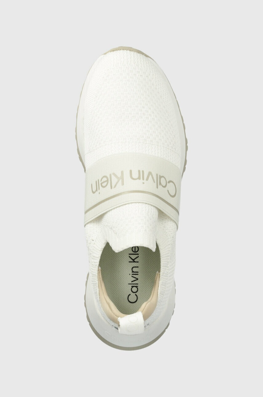 Calvin Klein Маратонки KNIT RUNNER SLIP ON в бяло HW0HW01443 - Pepit.bg
