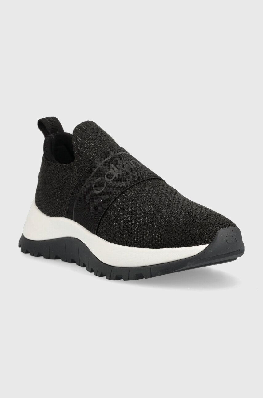 Calvin Klein Маратонки KNIT RUNNER SLIP ON в черно HW0HW01443 - Pepit.bg