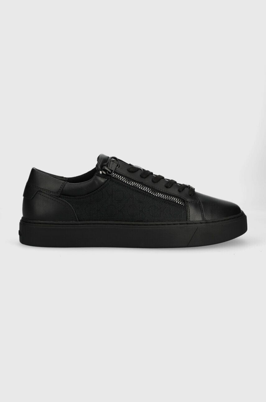 Calvin Klein Маратонки LOW TOP LACE UP W/ZIP MONO JQ в черно HM0HM01013 - Pepit.bg