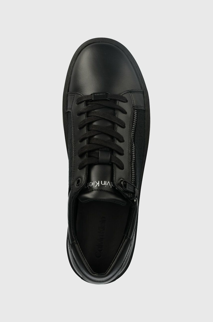 Calvin Klein Маратонки LOW TOP LACE UP W/ZIP MONO JQ в черно HM0HM01013 - Pepit.bg