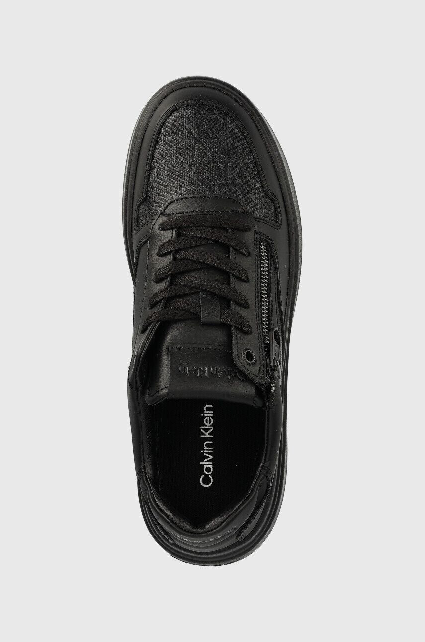 Calvin Klein Маратонки Low Top Lace Up Zip Mono в черно - Pepit.bg