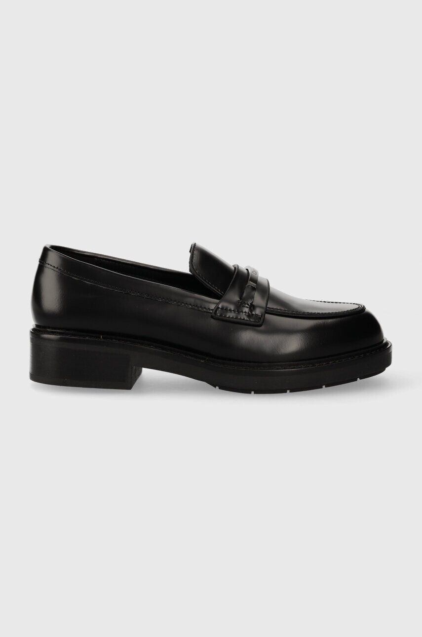 Calvin Klein Мокасини RUBBER SOLE LOAFER W в черно с платформа HW0HW01791 - Pepit.bg