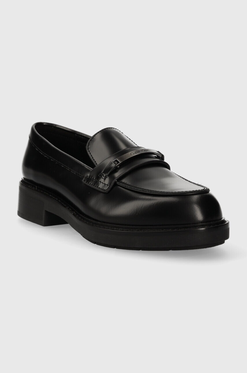 Calvin Klein Мокасини RUBBER SOLE LOAFER W в черно с платформа HW0HW01791 - Pepit.bg