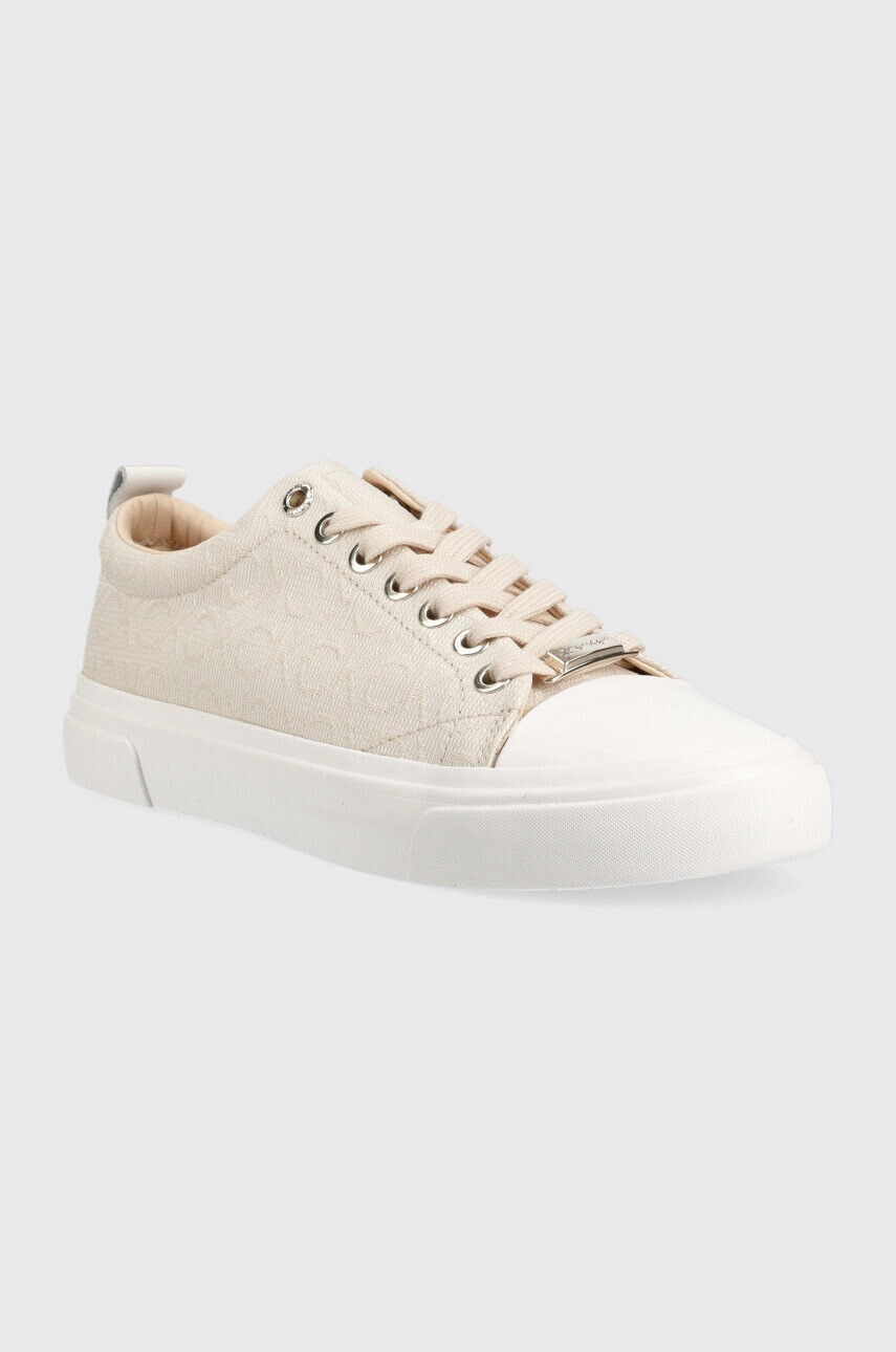 Calvin Klein Ниски кецове Vulc Lace Up в бежово - Pepit.bg