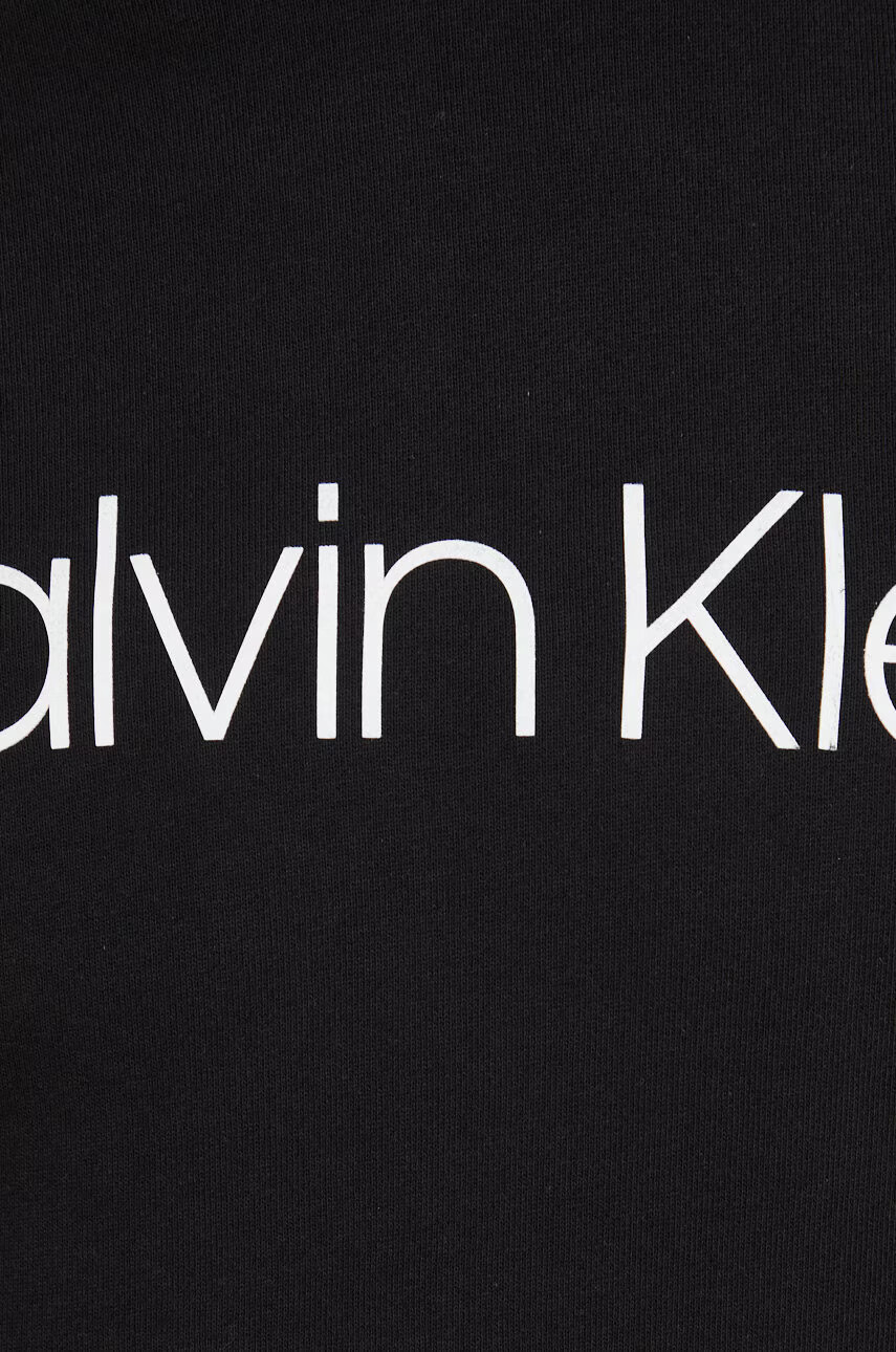 Calvin Klein Памучен суичър мъжки в черно с принт - Pepit.bg
