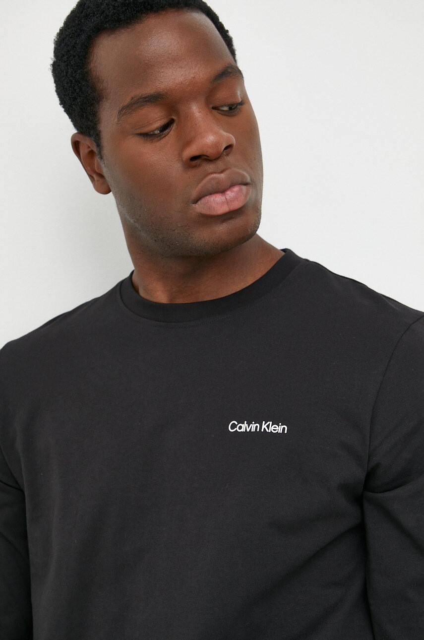Calvin Klein Памучна блуза с дълги ръкави - Pepit.bg