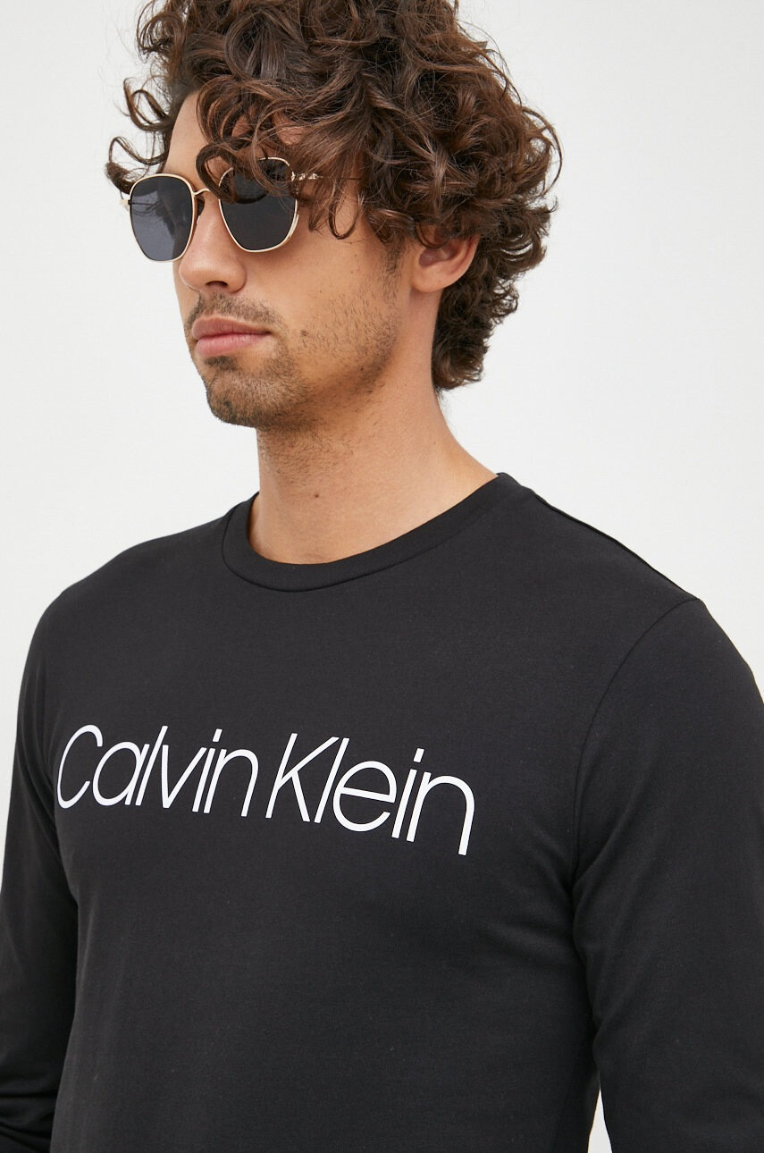 Calvin Klein Памучна блуза с дълги ръкави - Pepit.bg