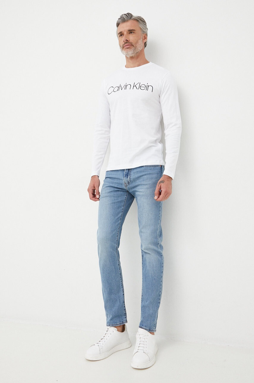 Calvin Klein Памучна блуза с дълги ръкави - Pepit.bg