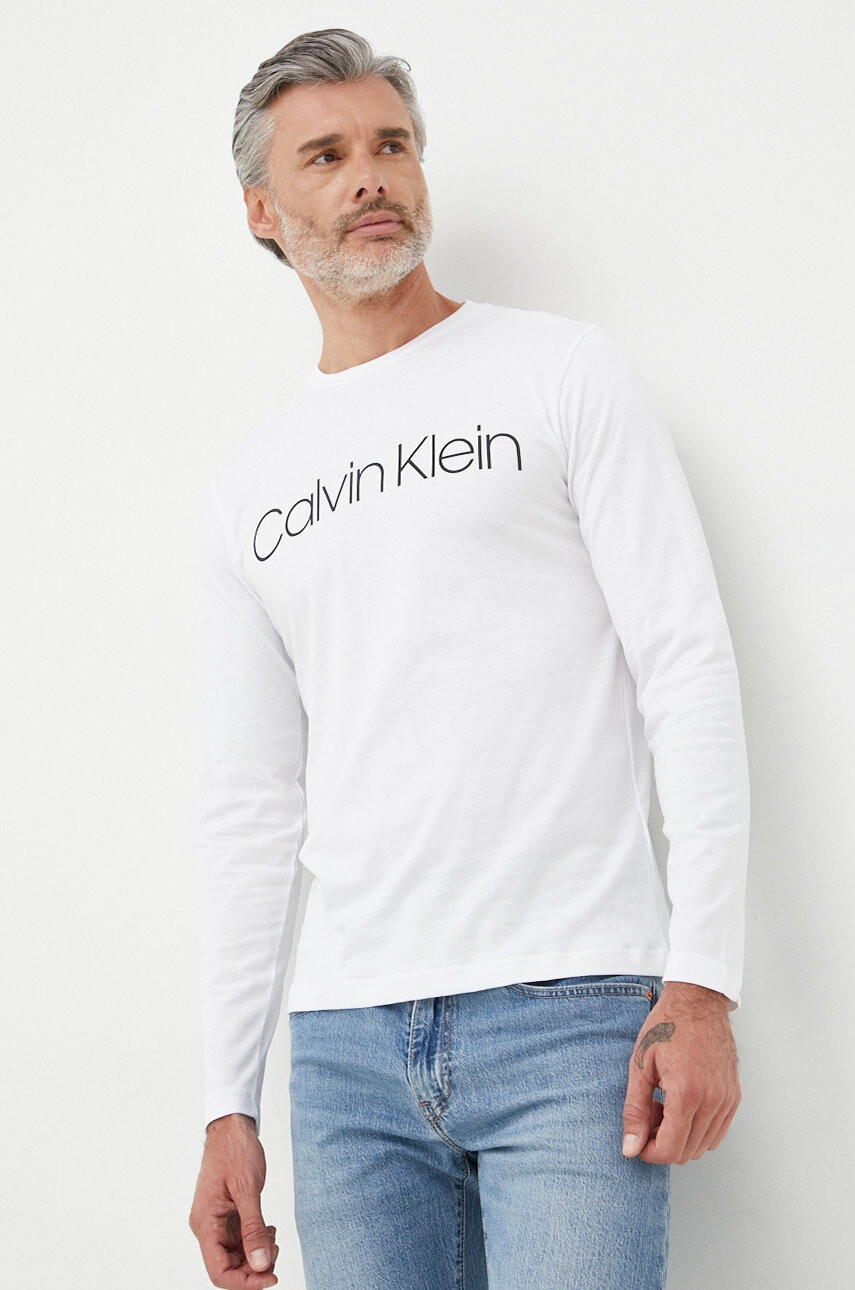 Calvin Klein Памучна блуза с дълги ръкави - Pepit.bg