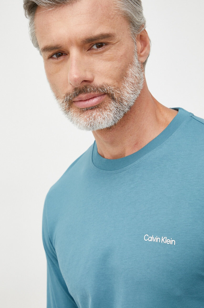 Calvin Klein Памучна блуза с дълги ръкави - Pepit.bg