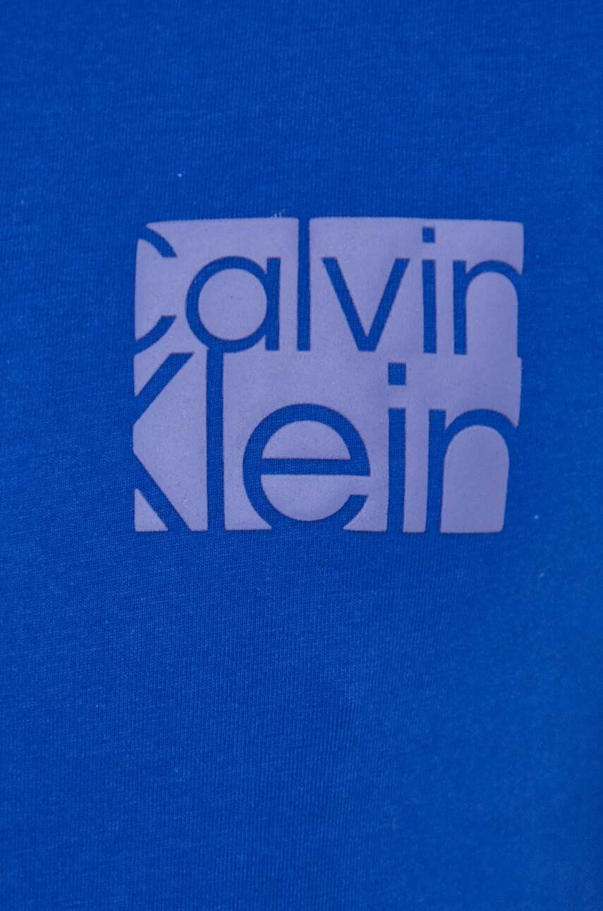 Calvin Klein Памучна тениска в бежово - Pepit.bg