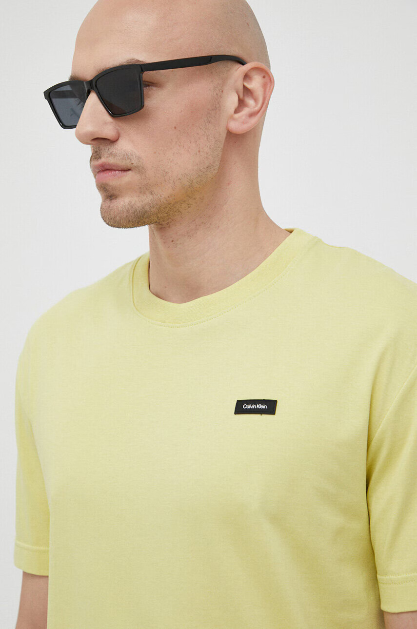 Calvin Klein Памучна тениска в бяло - Pepit.bg