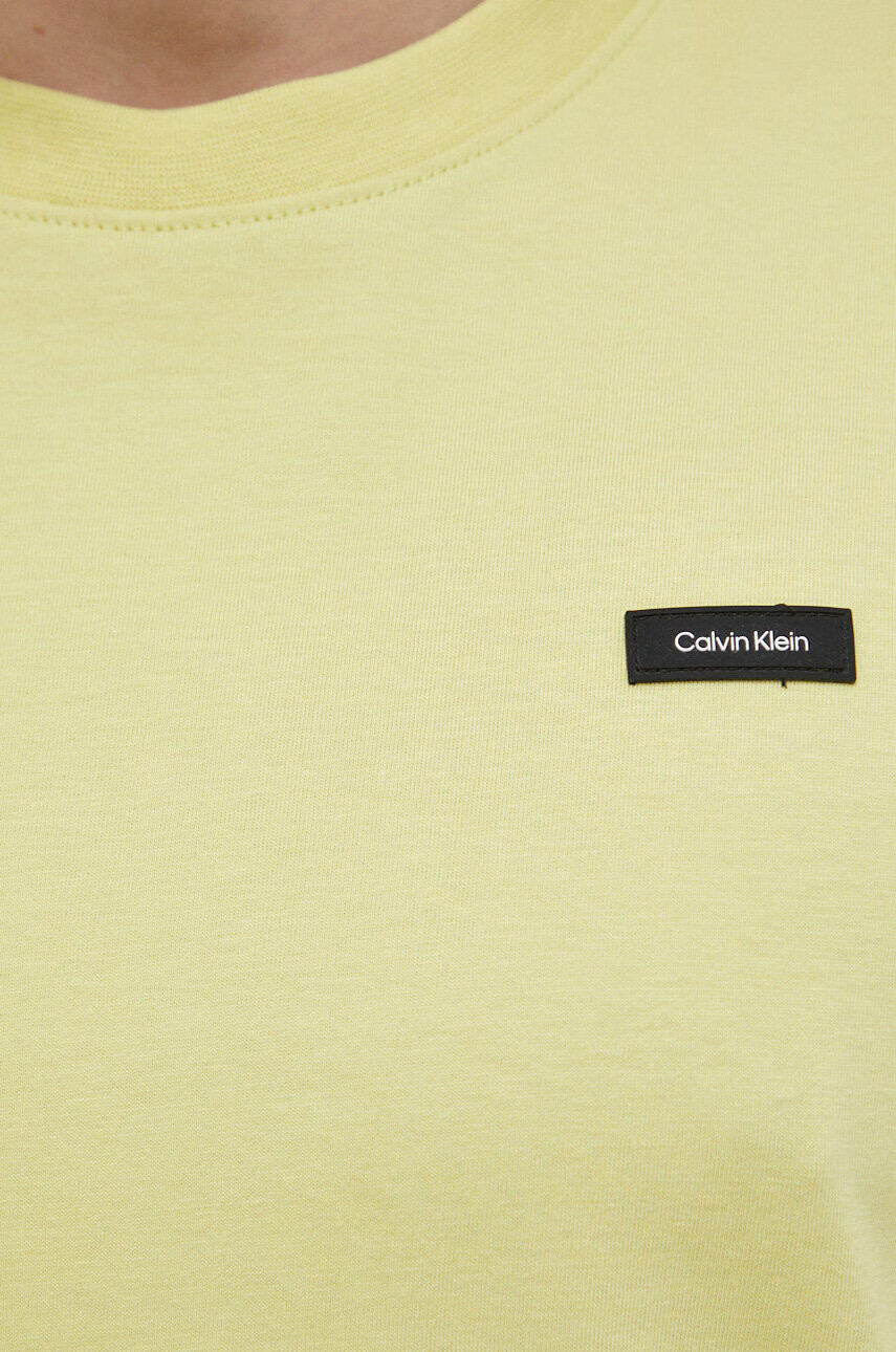 Calvin Klein Памучна тениска в бяло - Pepit.bg