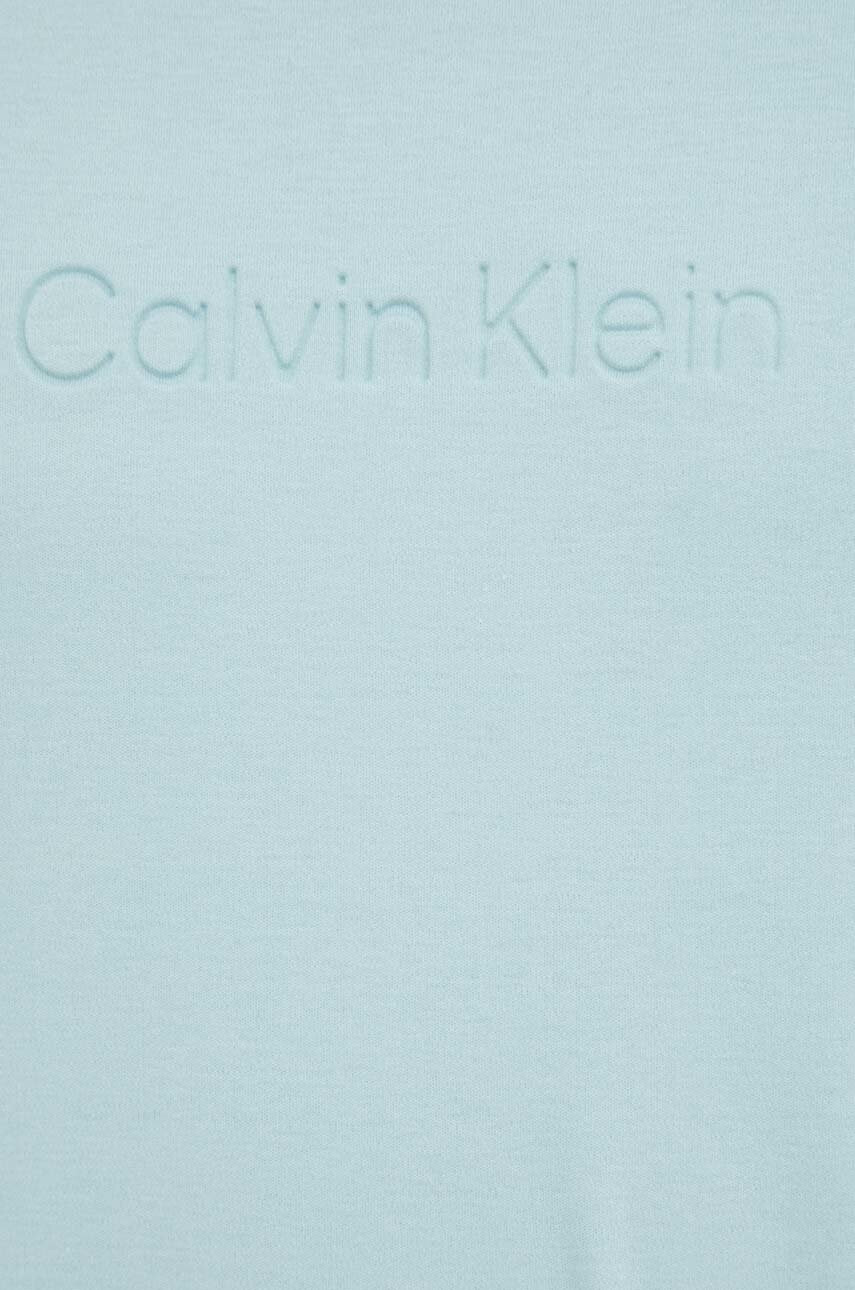 Calvin Klein Памучна тениска в зелено с апликация - Pepit.bg