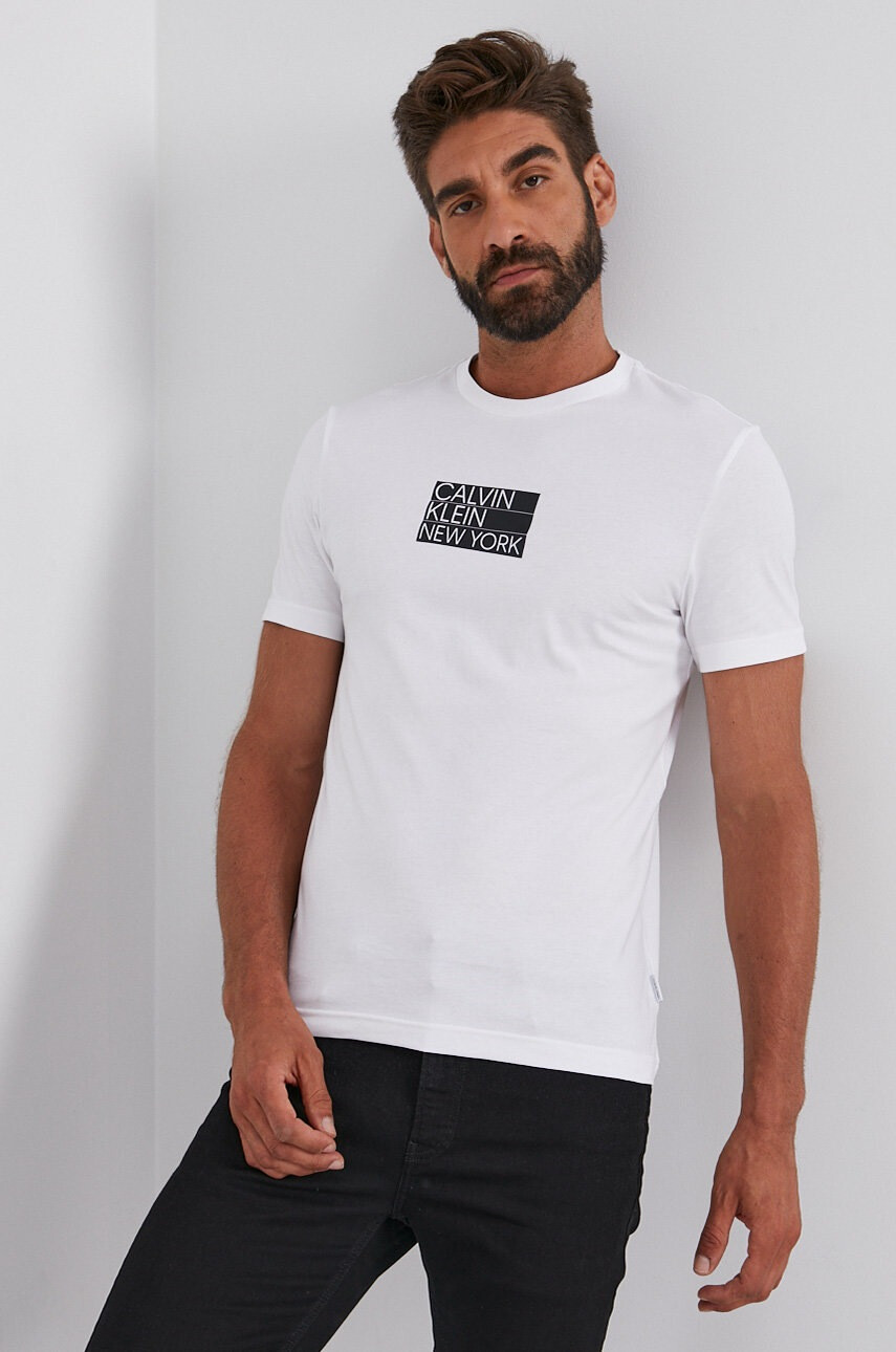 Calvin Klein Памучна тениска - Pepit.bg