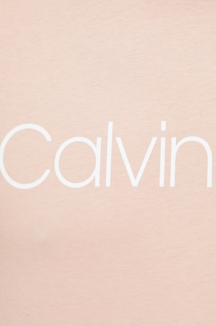 Calvin Klein Памучна тениска в розово с принт - Pepit.bg