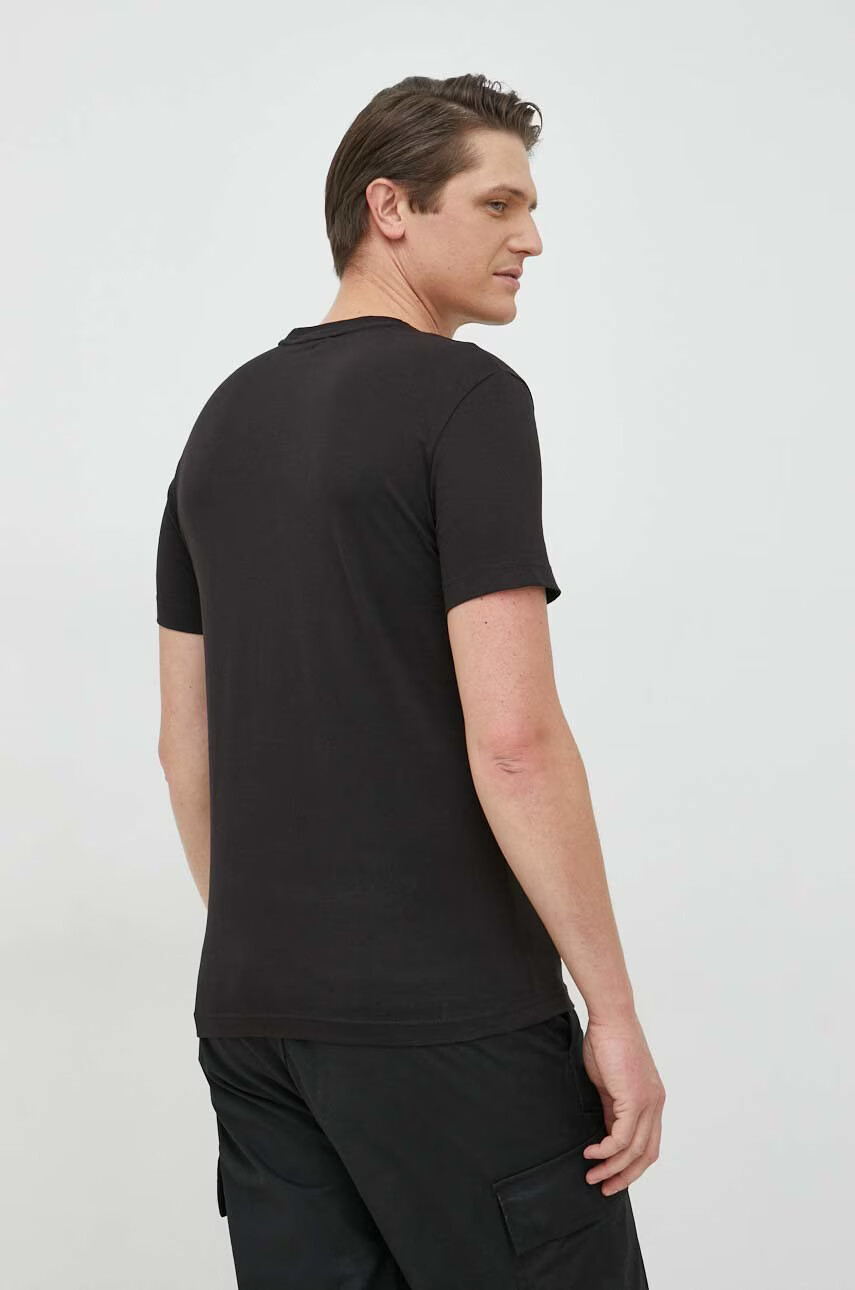 Calvin Klein Памучна тениска в черно с принт - Pepit.bg