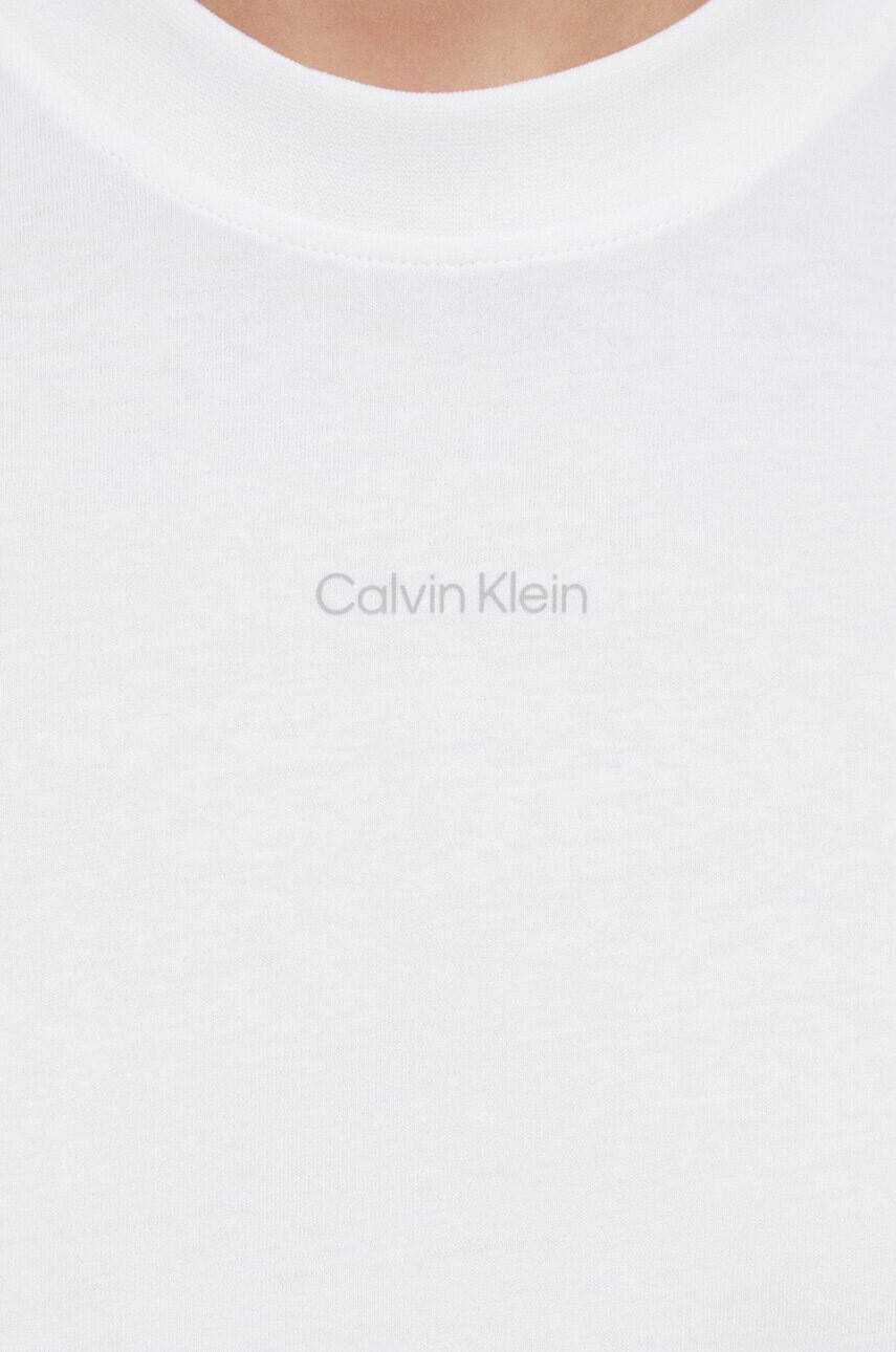 Calvin Klein Performance Рокля в бяло къс модел с уголемена кройка - Pepit.bg
