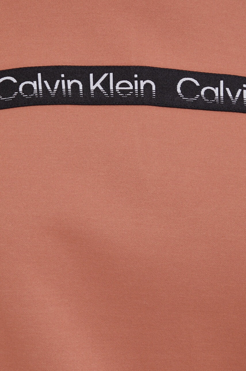 Calvin Klein Performance Спортен суичър в кафяво с апликация - Pepit.bg