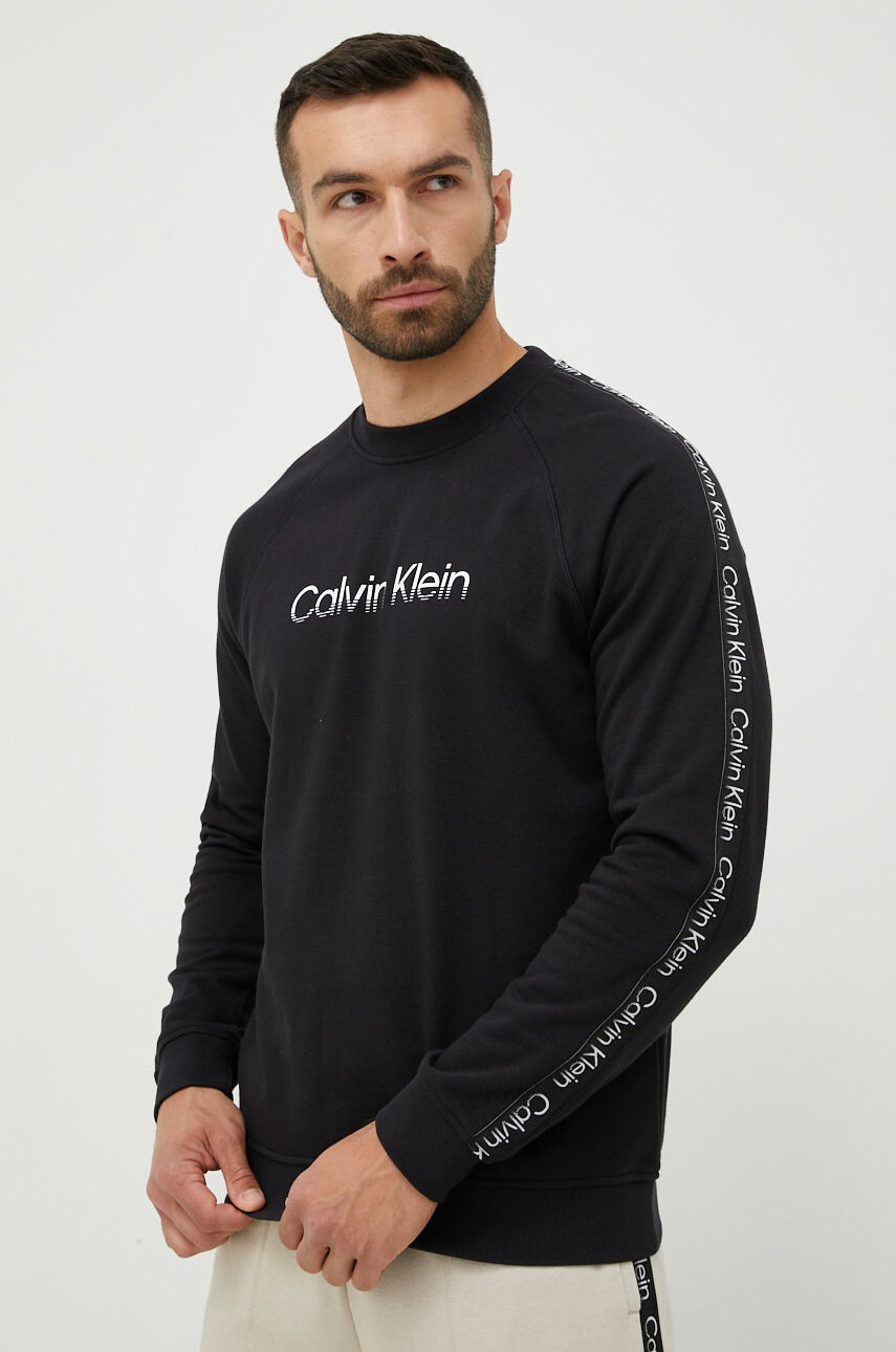 Calvin Klein Performance Спортен суичър Active Icon в черно с принт - Pepit.bg