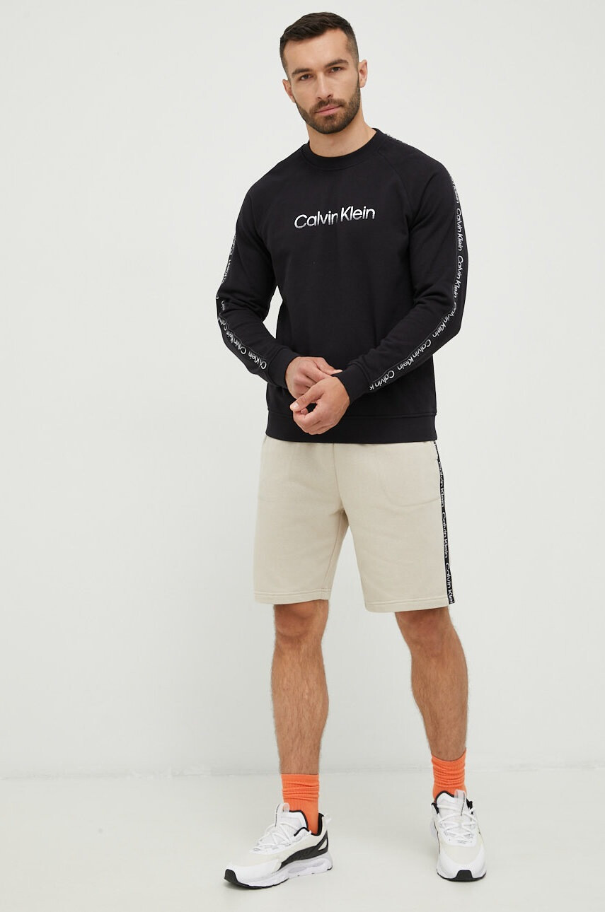 Calvin Klein Performance Спортен суичър Active Icon в черно с принт - Pepit.bg