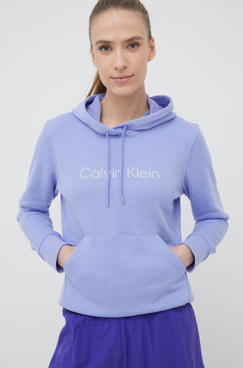 Calvin Klein Performance Спортен суичър Ck Essentials в лилаво с принт - Pepit.bg