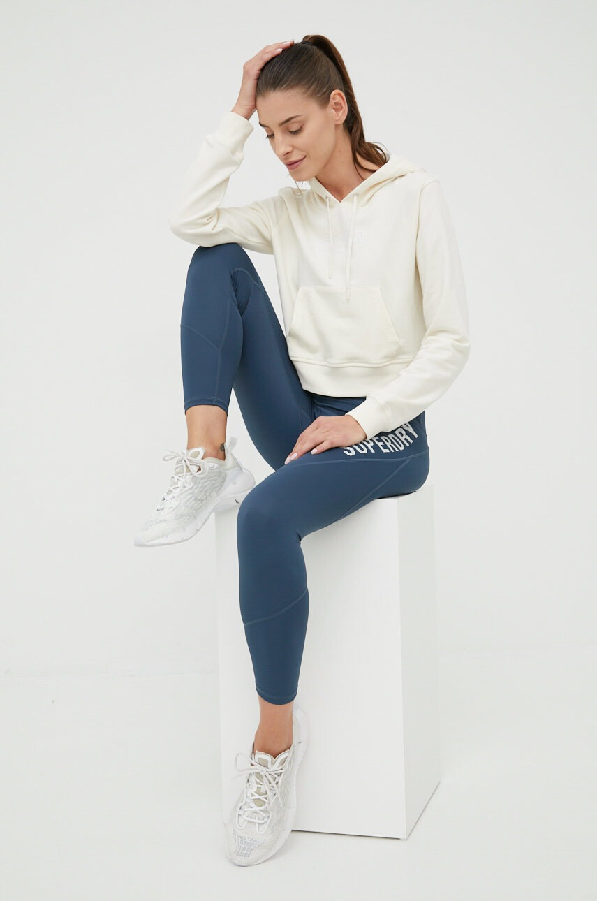 Calvin Klein Performance Спортен суичър This Is Love в бежово с принт - Pepit.bg