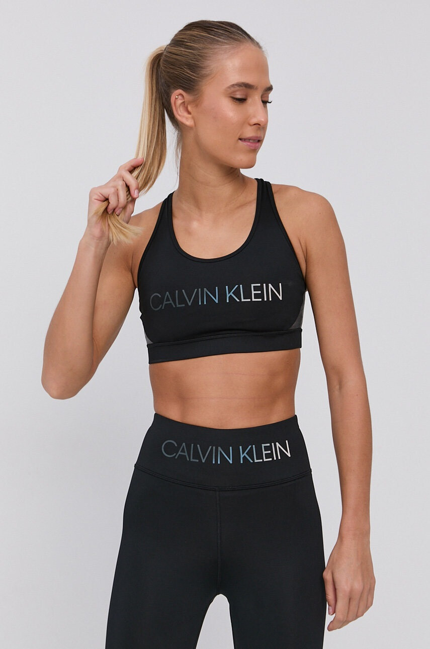 Calvin Klein Performance Спортен сутиен в черно - Pepit.bg