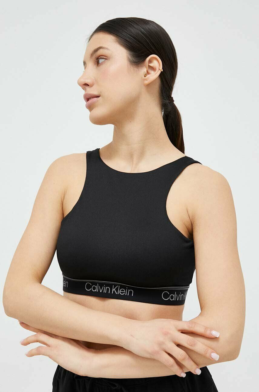 Calvin Klein Performance Спортен сутиен CK Athletic в черно с изчистен дизайн - Pepit.bg