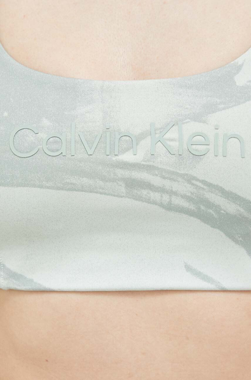 Calvin Klein Performance Спортен сутиен Essentials в зелено с десен - Pepit.bg