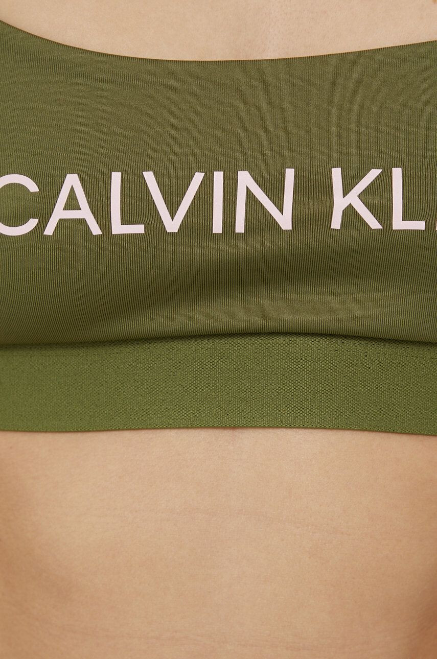 Calvin Klein Performance Сутиен в зелено с изчистен дизайн - Pepit.bg