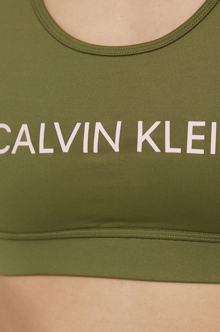 Calvin Klein Performance Сутиен в зелено с изчистен дизайн - Pepit.bg