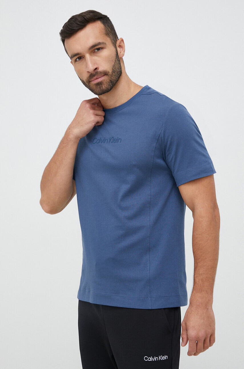 Calvin Klein Performance Тениска в синьо меланж на - Pepit.bg