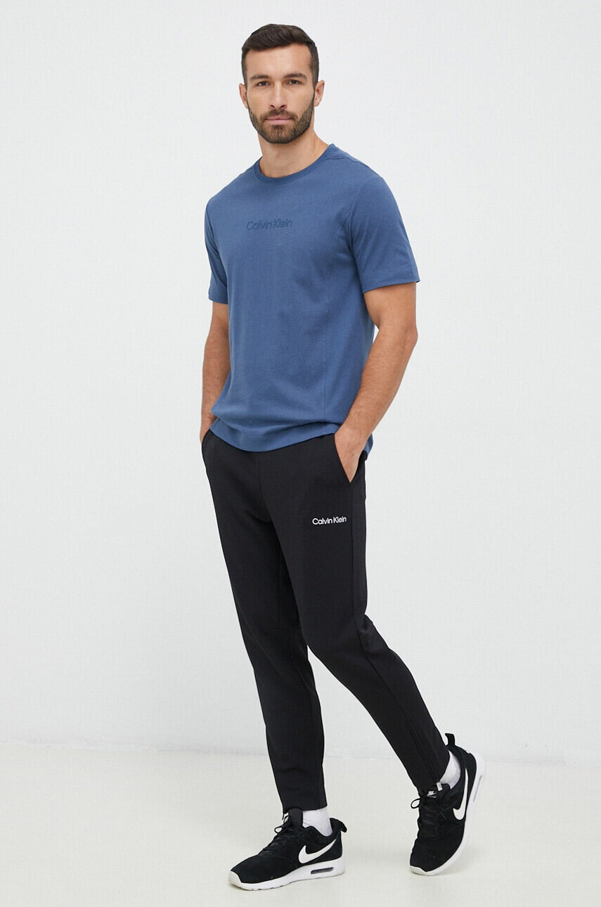Calvin Klein Performance Тениска в синьо меланж на - Pepit.bg