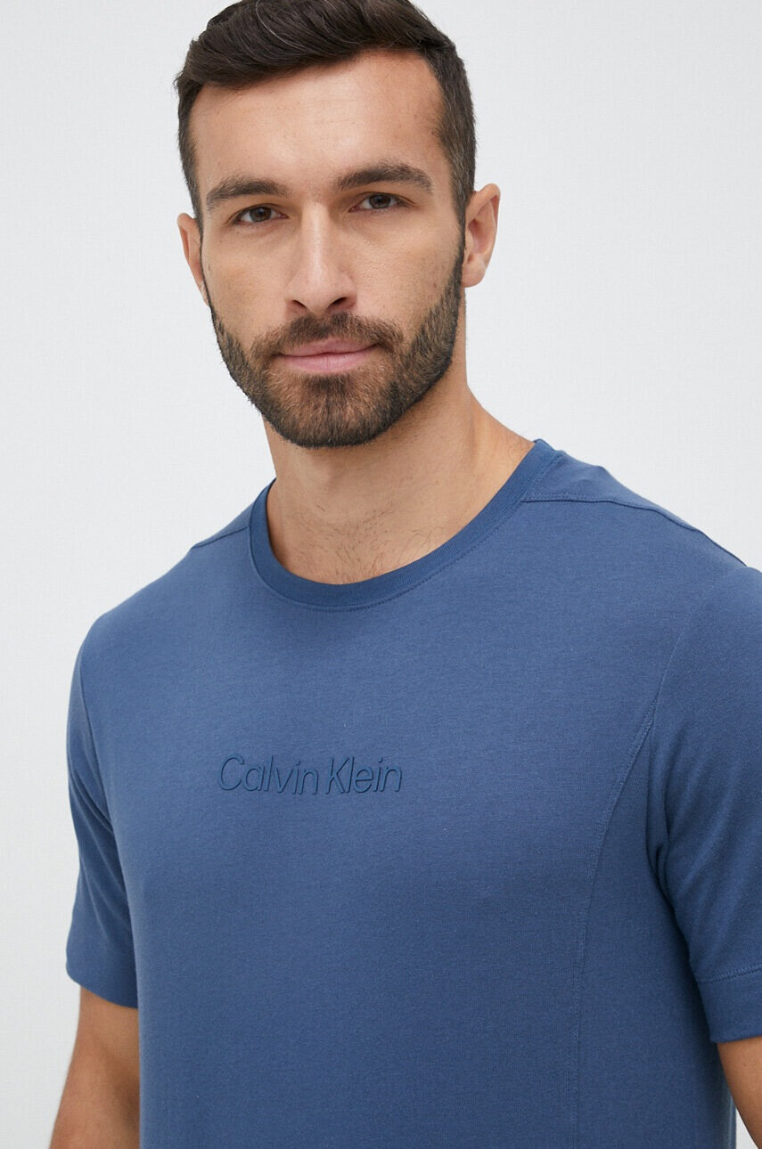 Calvin Klein Performance Тениска в синьо меланж на - Pepit.bg