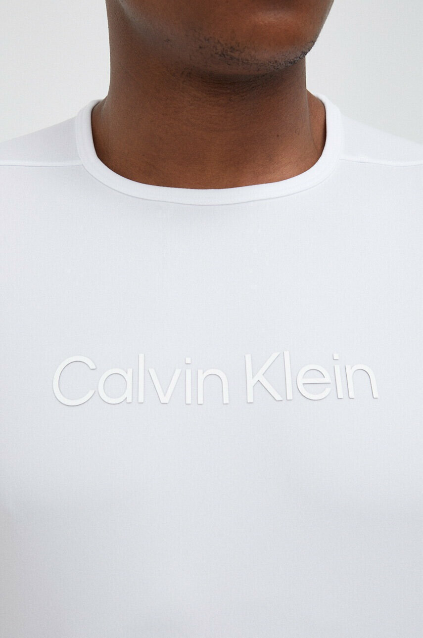 Calvin Klein Performance Тениска за трениране Essentials в бяло с принт - Pepit.bg