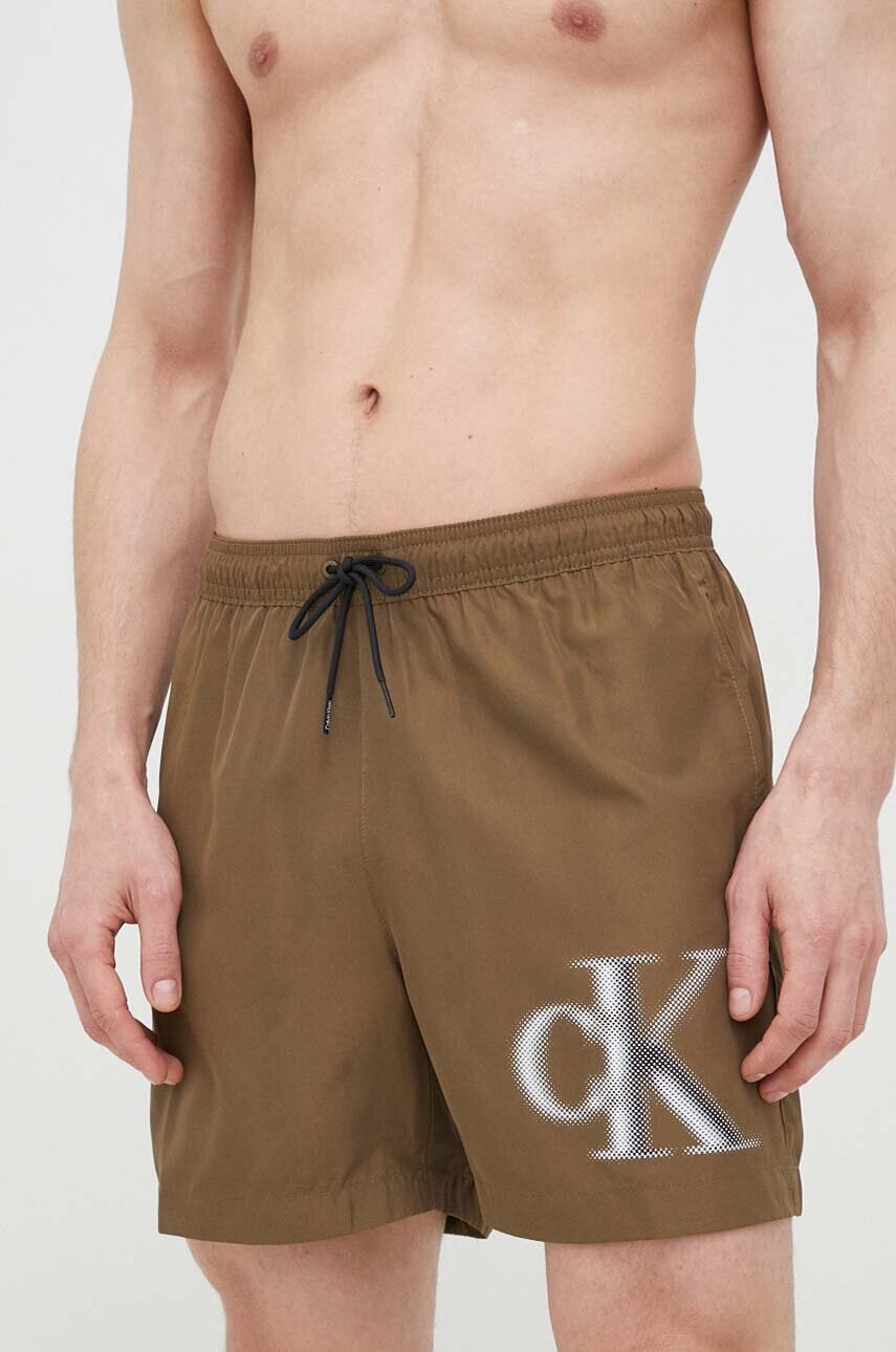 Calvin Klein Плувни шорти в зелено - Pepit.bg