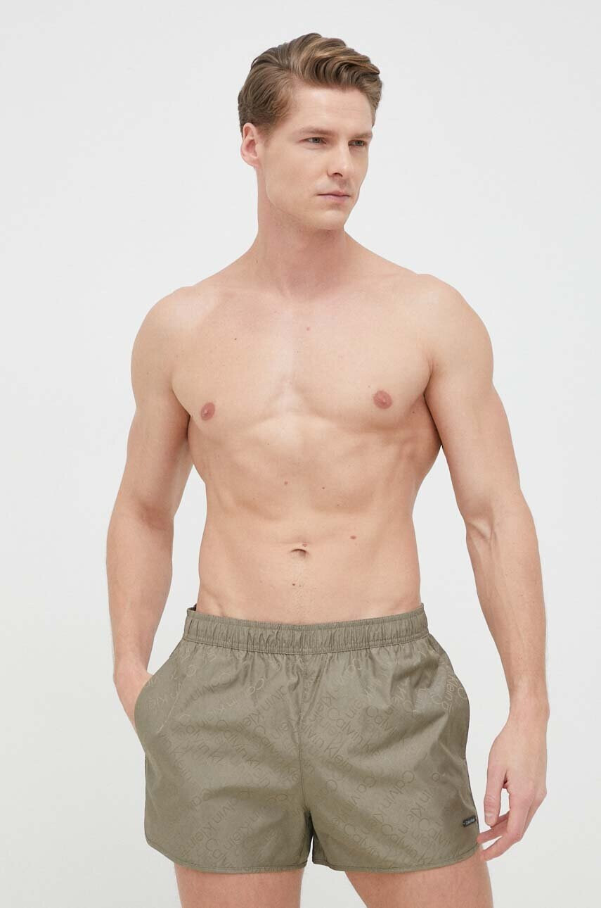 Calvin Klein Плувни шорти в зелено - Pepit.bg