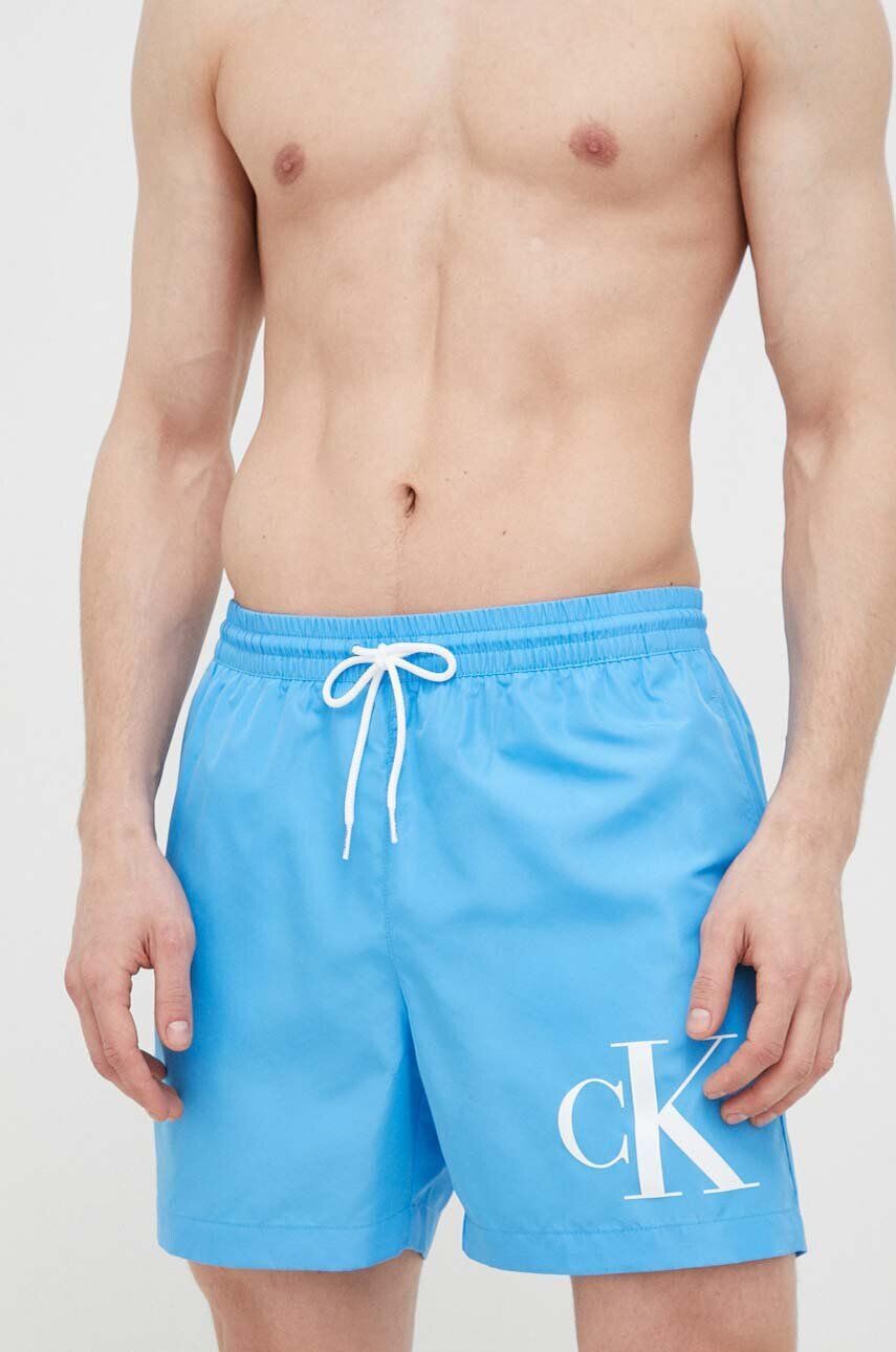 Calvin Klein Плувни шорти в синьо - Pepit.bg