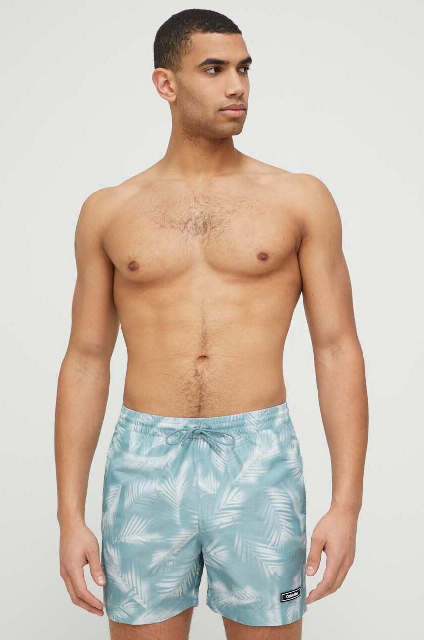 Calvin Klein Плувни шорти в зелено - Pepit.bg