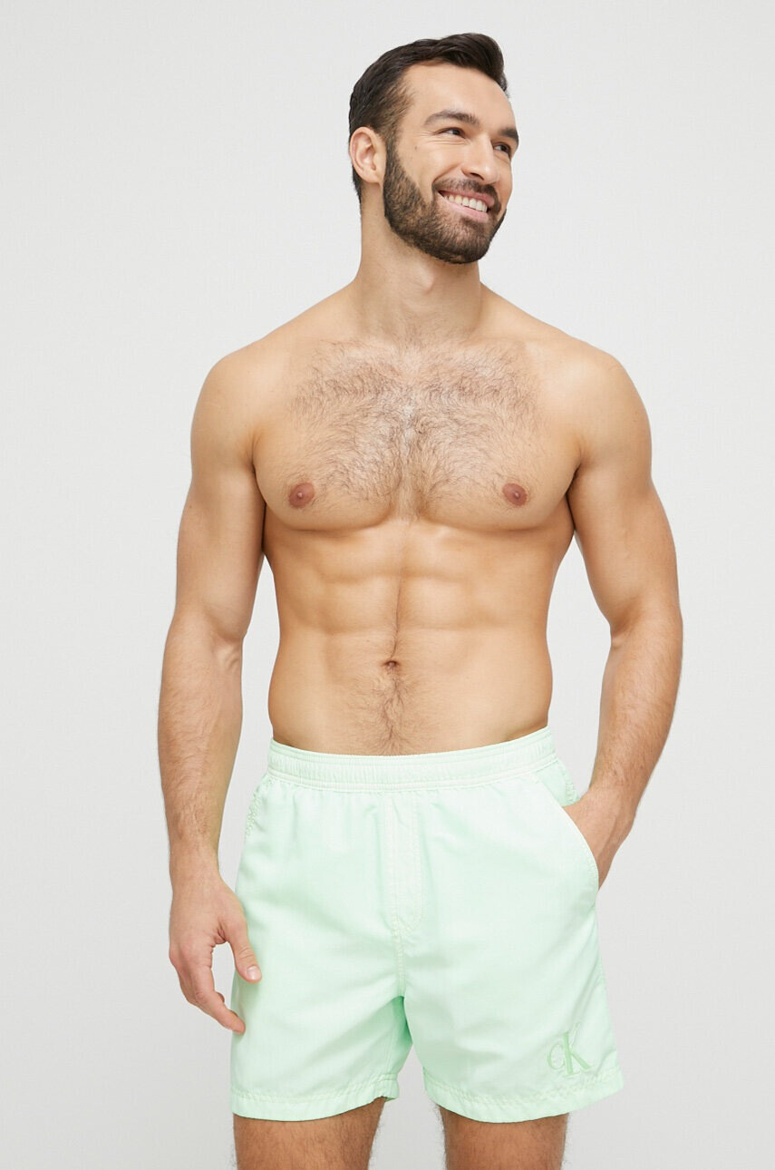 Calvin Klein Плувни шорти в зелено - Pepit.bg