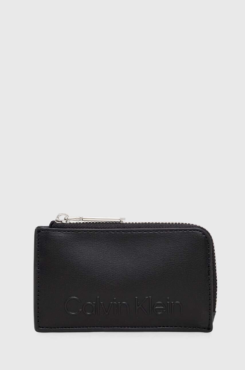 Calvin Klein Портфейл дамски в черно - Pepit.bg
