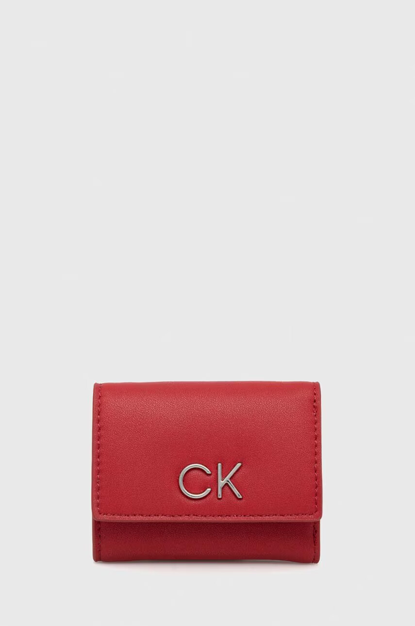 Calvin Klein Портмоне дамски в червено - Pepit.bg