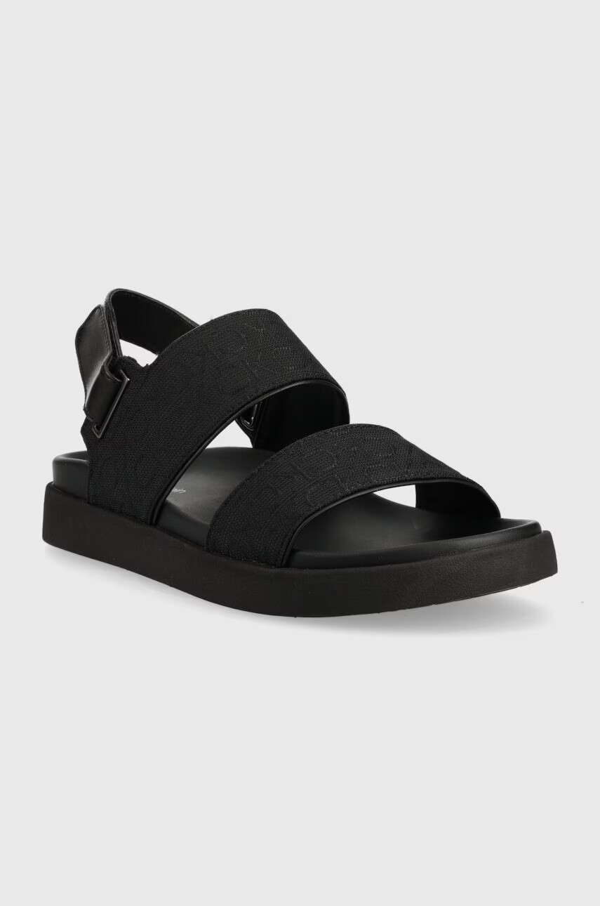 Calvin Klein Сандали ADJ SANDAL W/HW - JQ в черно HW0HW01491 - Pepit.bg