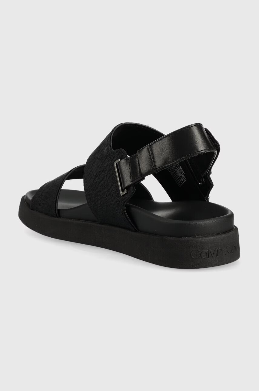Calvin Klein Сандали ADJ SANDAL W/HW - JQ в черно HW0HW01491 - Pepit.bg