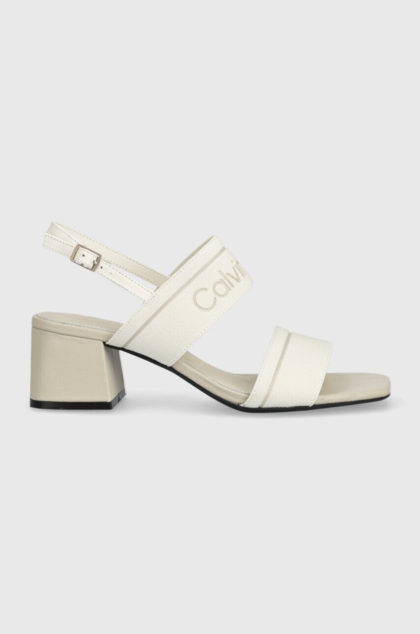 Calvin Klein Сандали SQUARED BLK HL SANDAL 45 HE в бяло HW0HW01635 - Pepit.bg