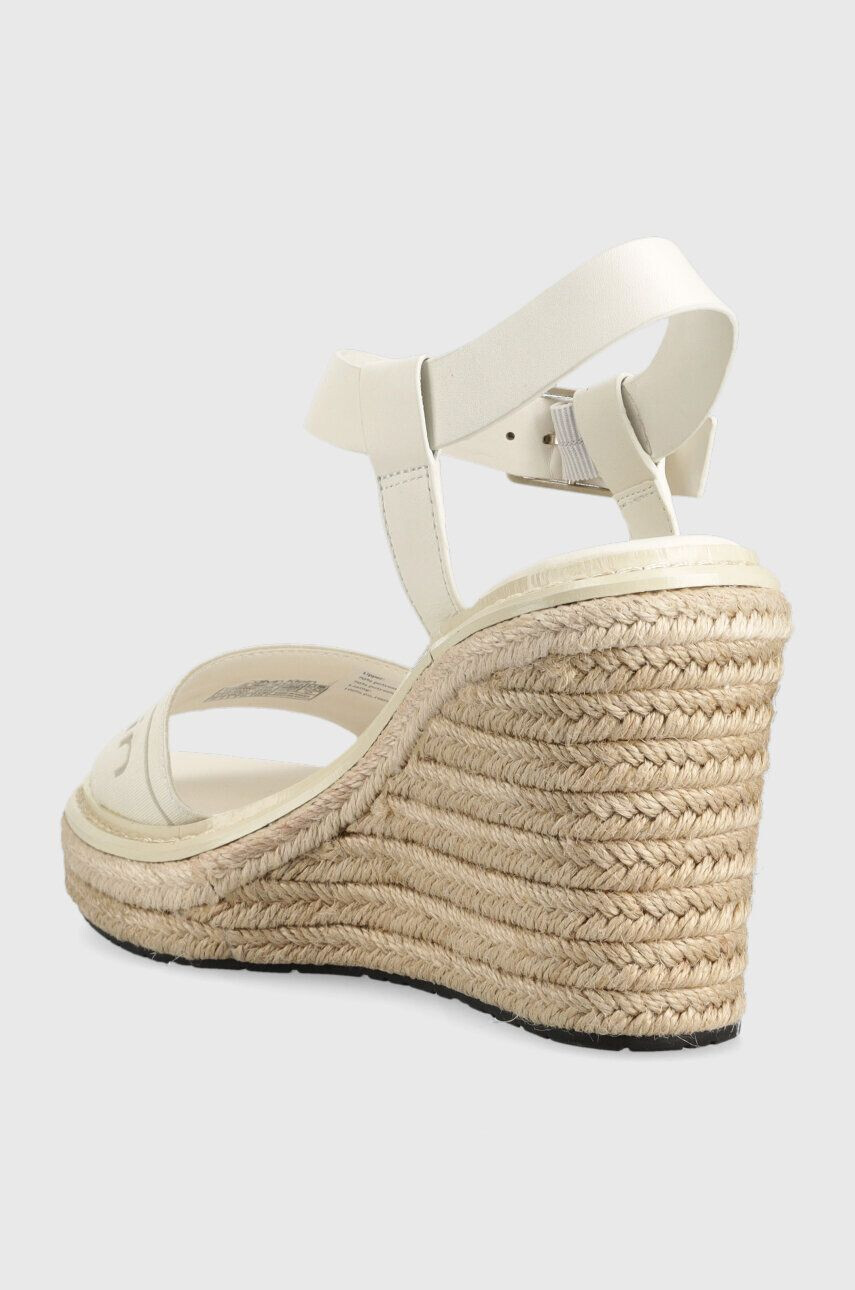 Calvin Klein Сандали WEDGE 70HH - HE в бяло със скосена платформа HW0HW01499 - Pepit.bg