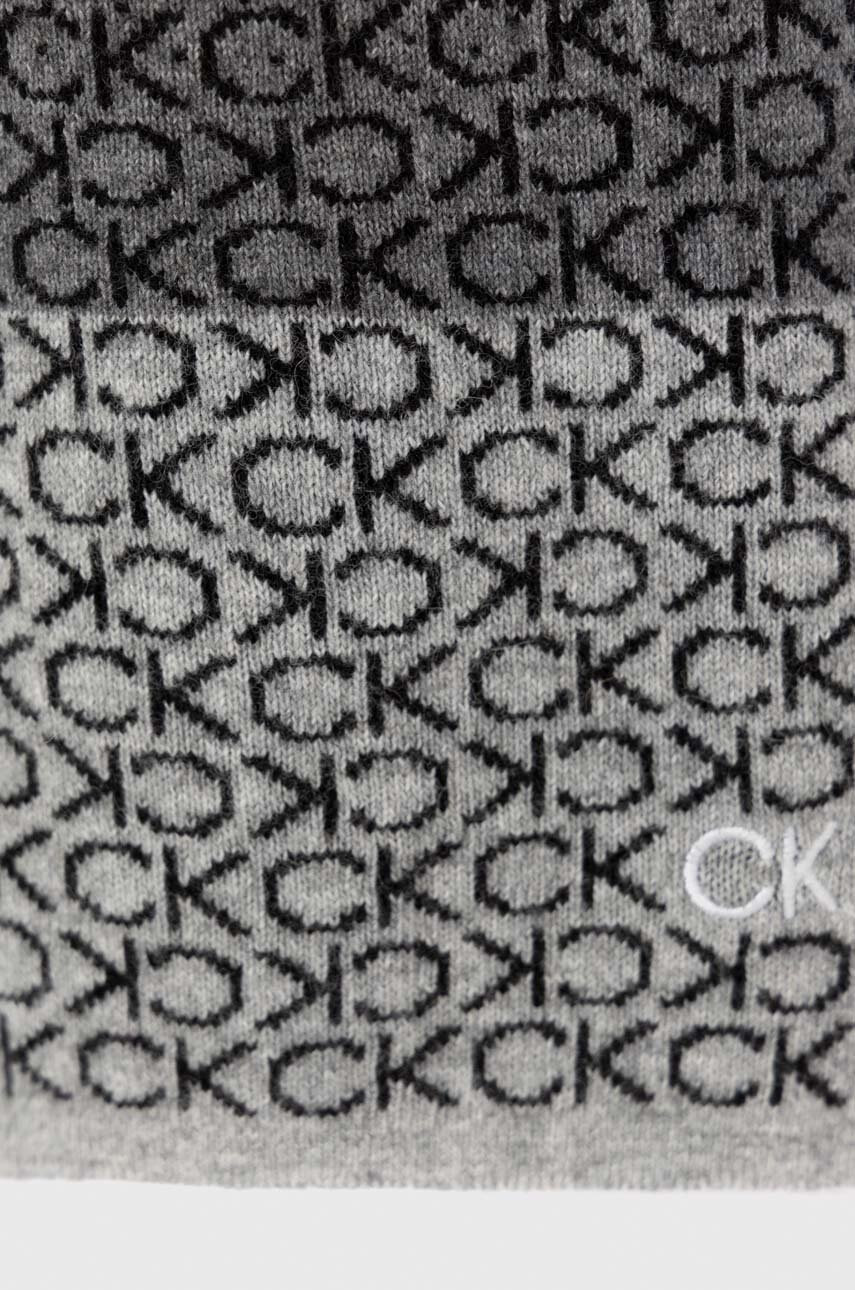 Calvin Klein Шапка и шал с вълна в черно - Pepit.bg