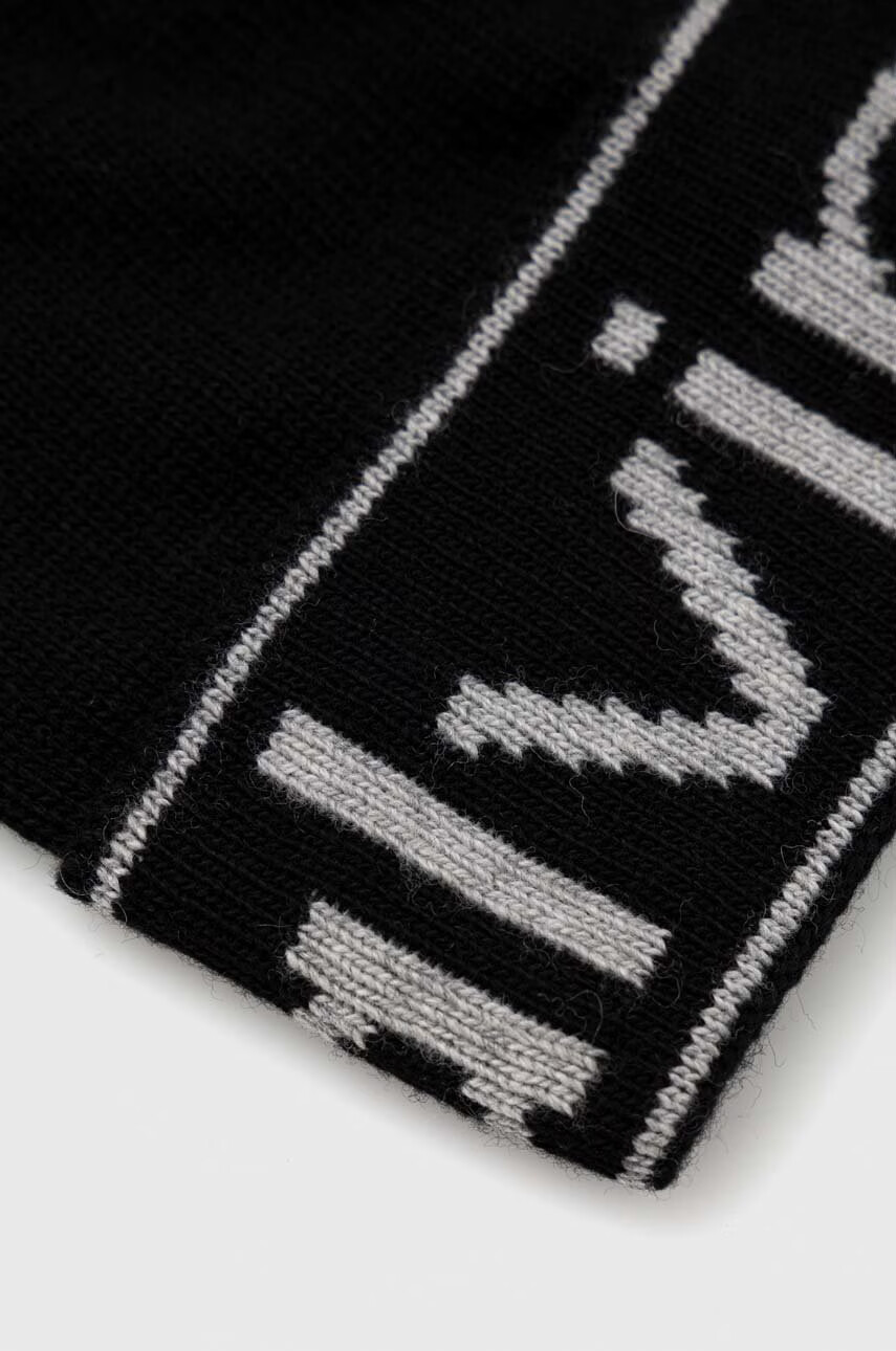 Calvin Klein Шапка с вълна в черно с фина плетка - Pepit.bg