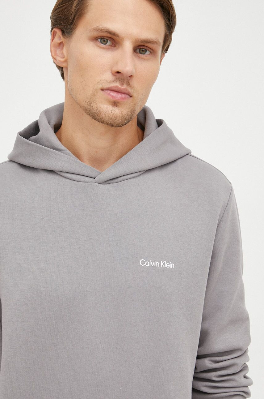 Calvin Klein Суичър в сиво с изчистен дизайн - Pepit.bg